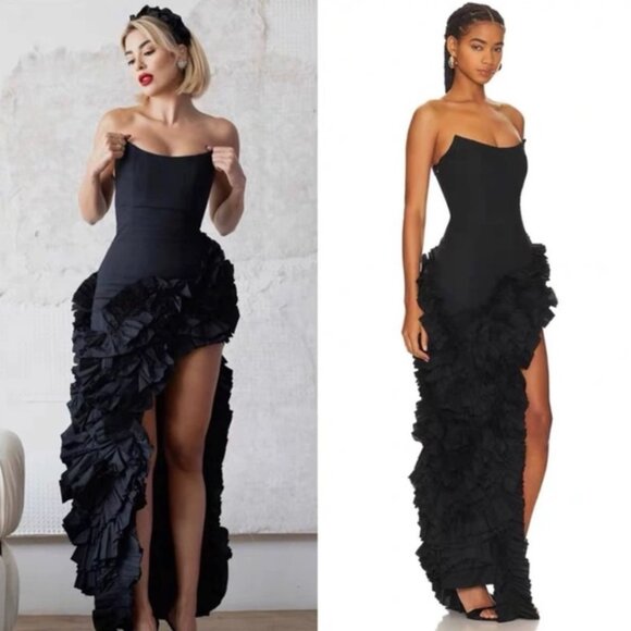 BEST NBD Revolve Arabella Gown Maxi Dress Gown Small Black Cocktail Party Evenin